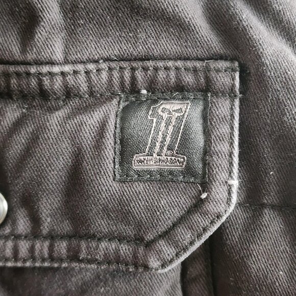 Harley-Davidson Jacket Mens XL Black Quilted Shirt Snap Front Biker 96707-14VM - Picture 6 of 16
